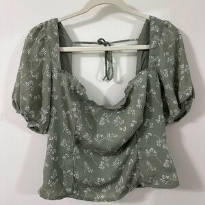 Abercrombie puff sleeves blouse